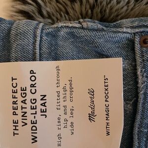 Madewell The Perfect Vintage Wide-Leg Crop Jean
